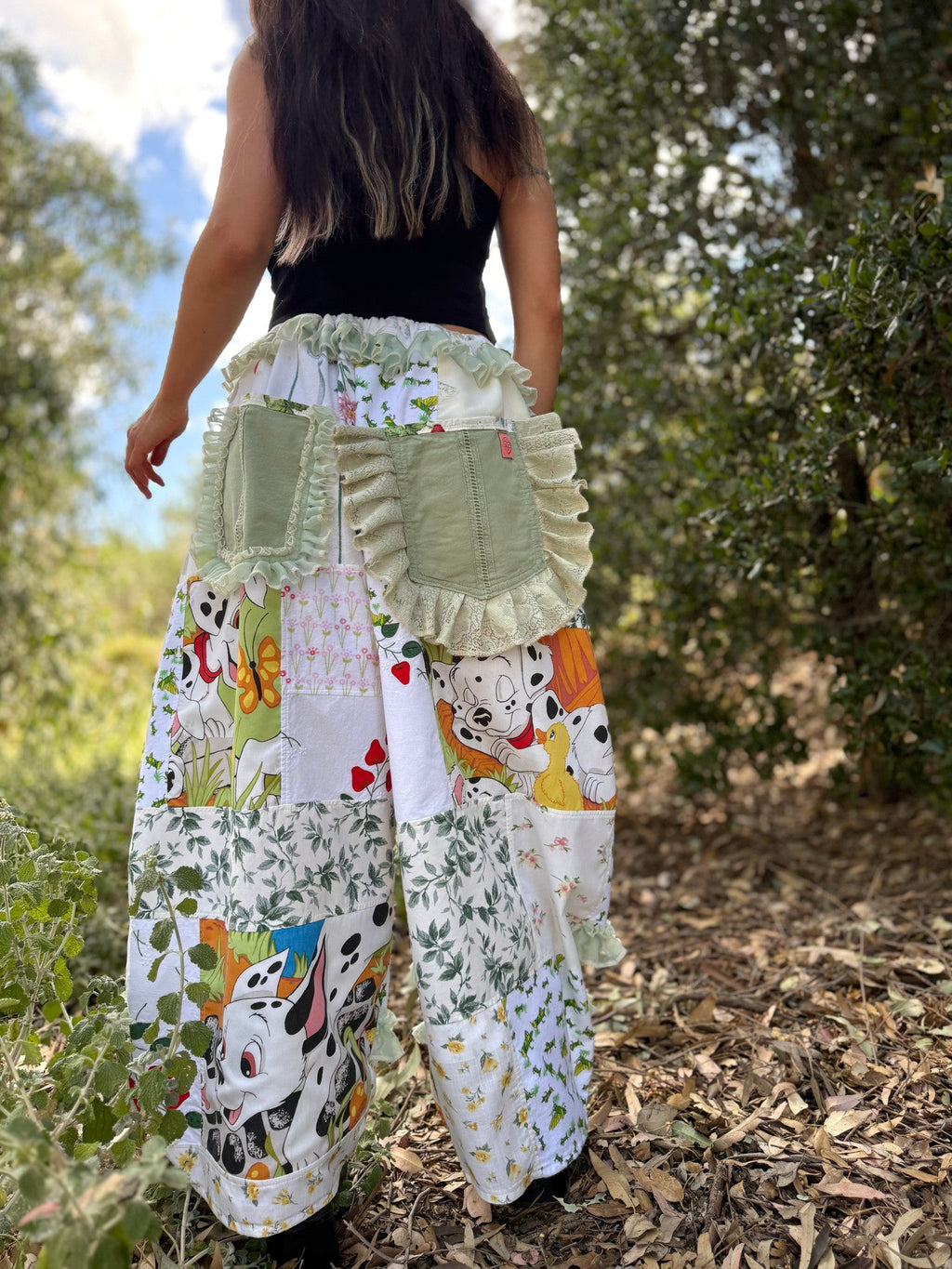 Upcycled Adjustable-Waist Pants