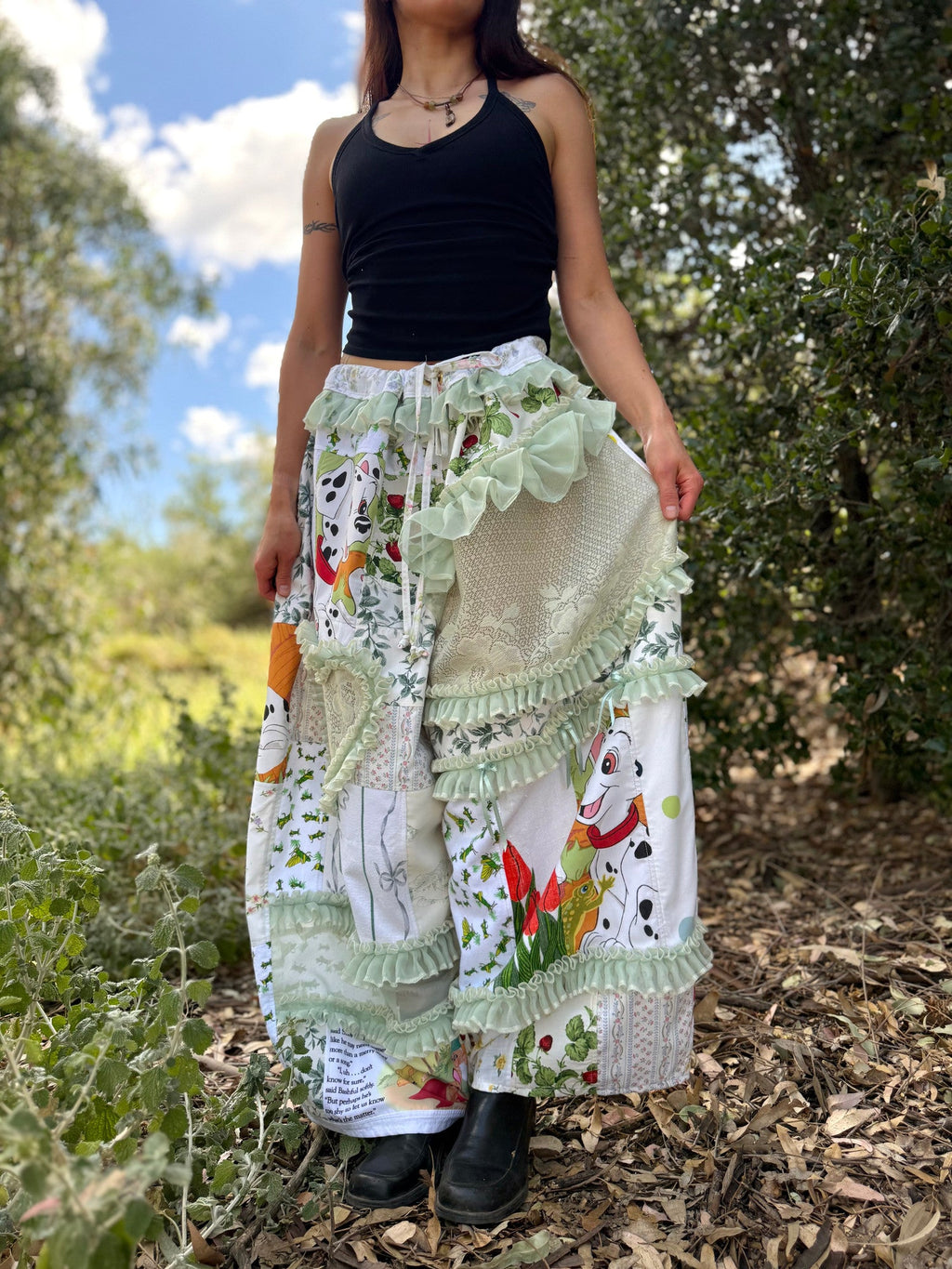 Upcycled Adjustable-Waist Pants