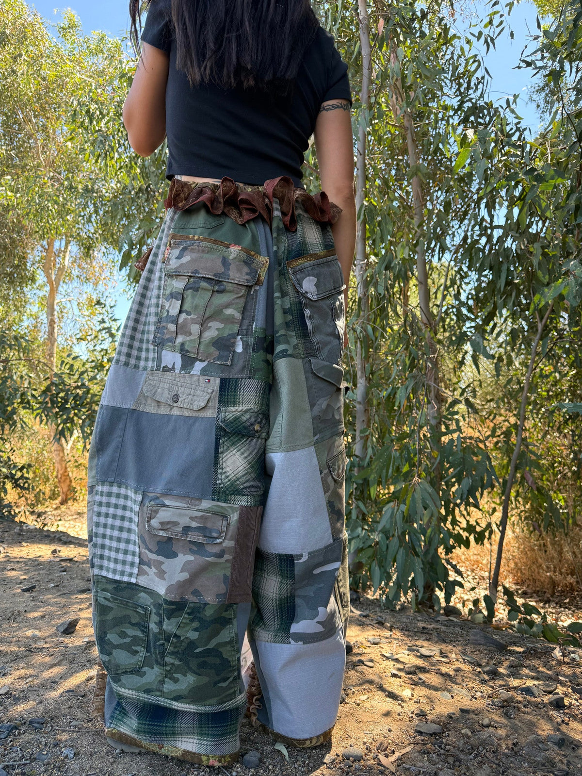 Upcycled Adjustable-Waist Pants