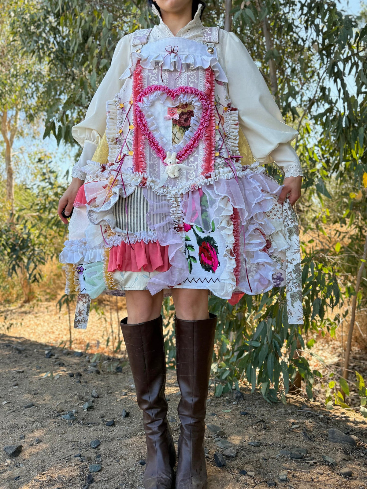 Upcycled Ruffle Dress