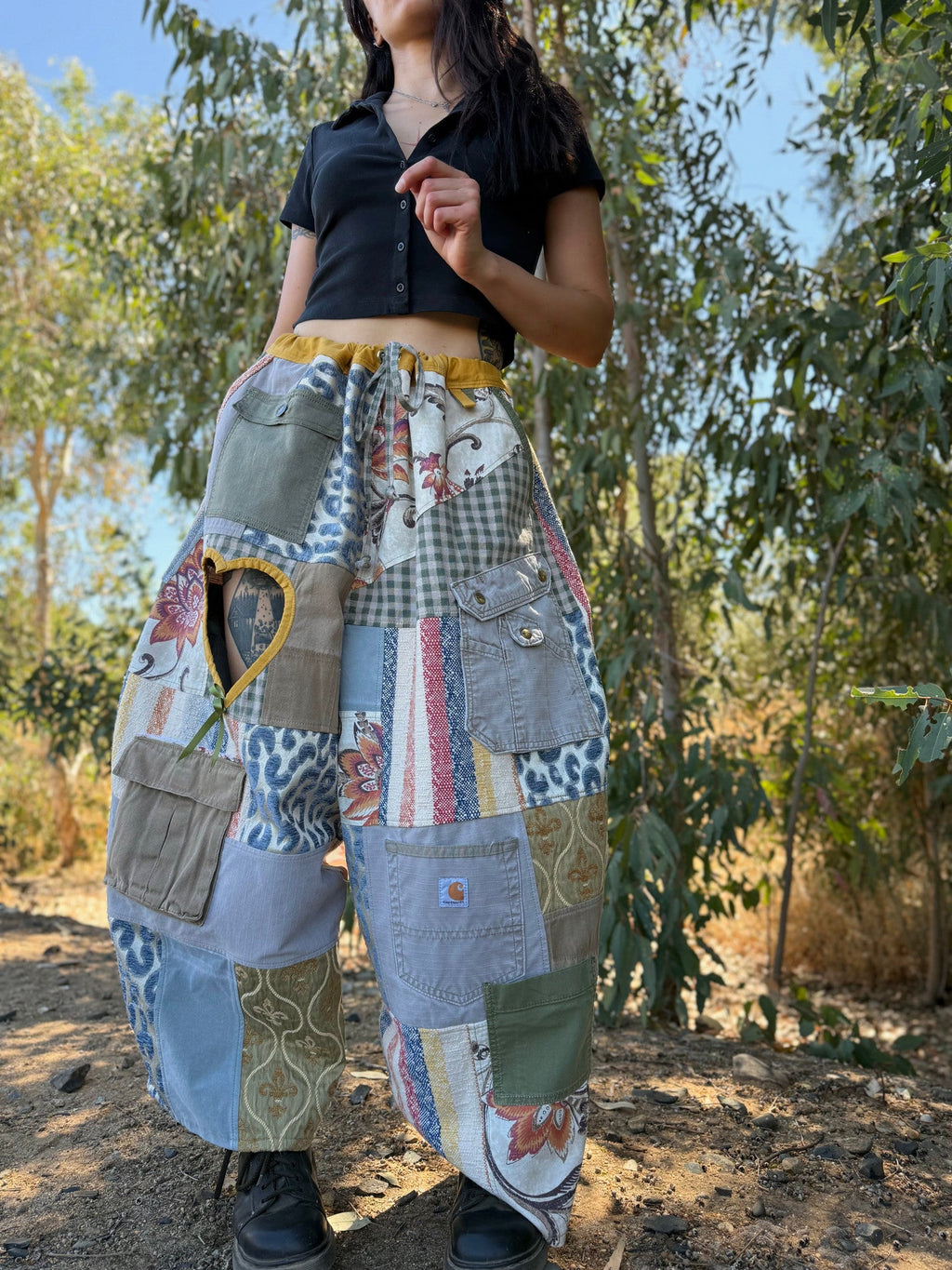 Upcycled Adjustable-Waist Pants