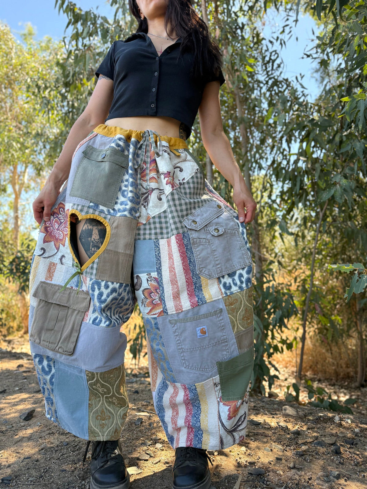 Upcycled Adjustable-Waist Pants