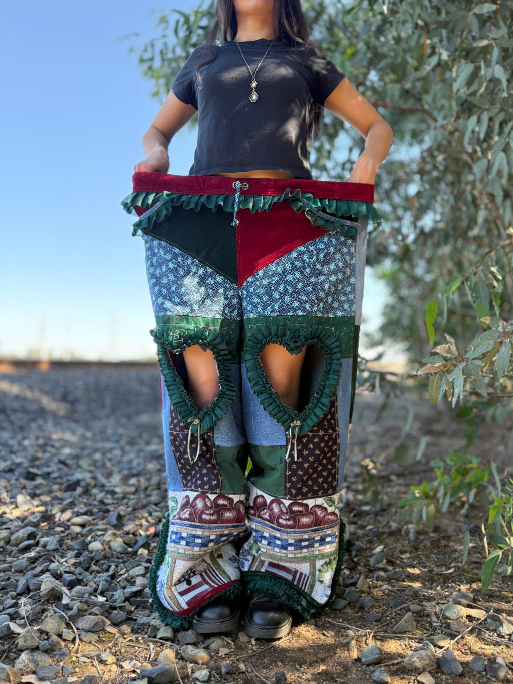 Upcycled Adjustable-Waist Pants