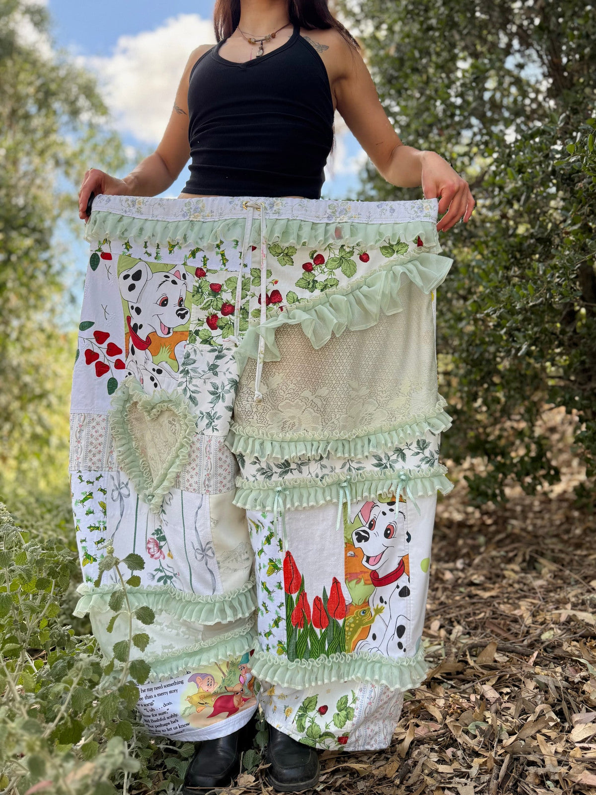 Upcycled Adjustable-Waist Pants