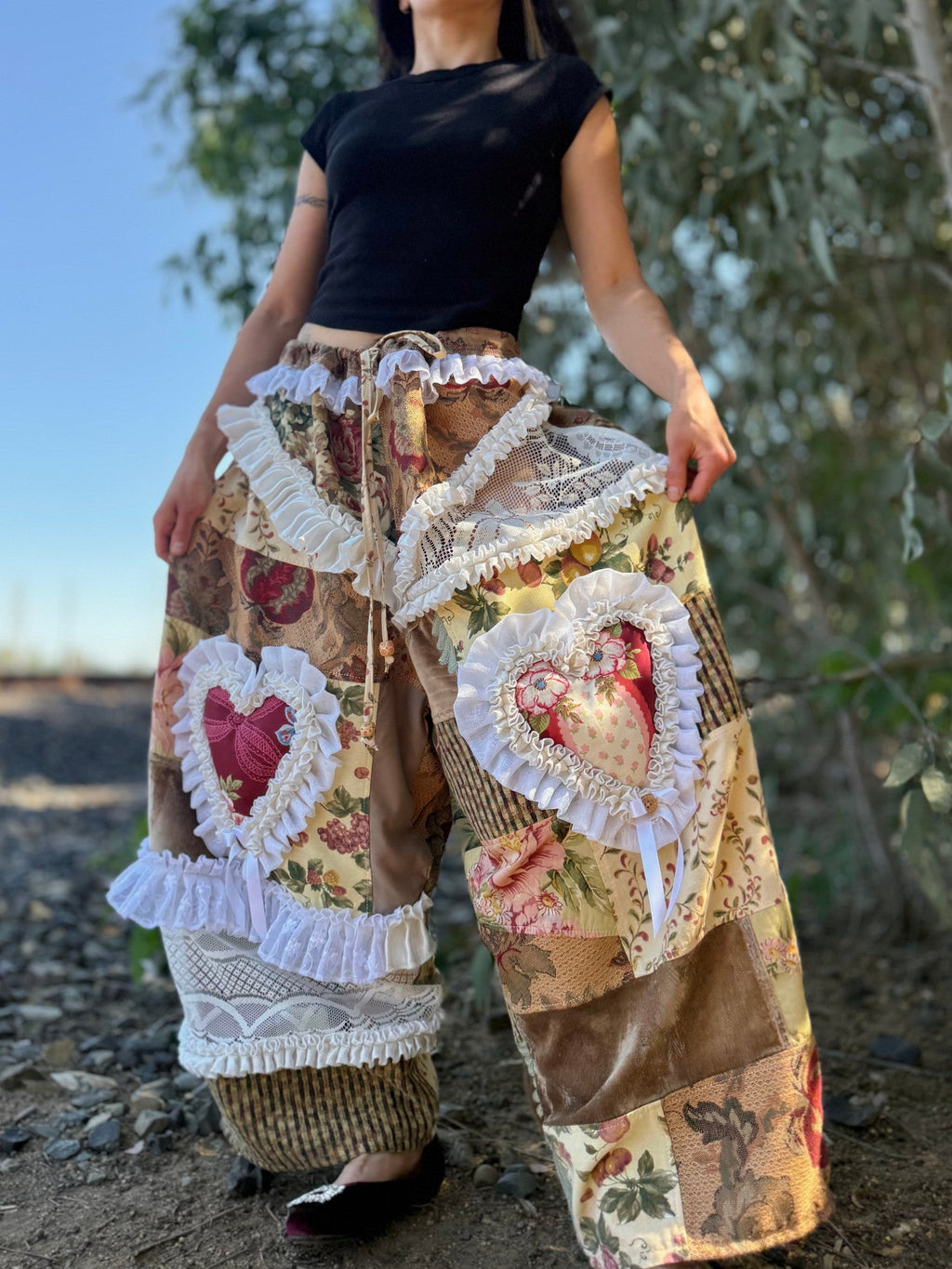 Upcycled Adjustable-Waist Pants