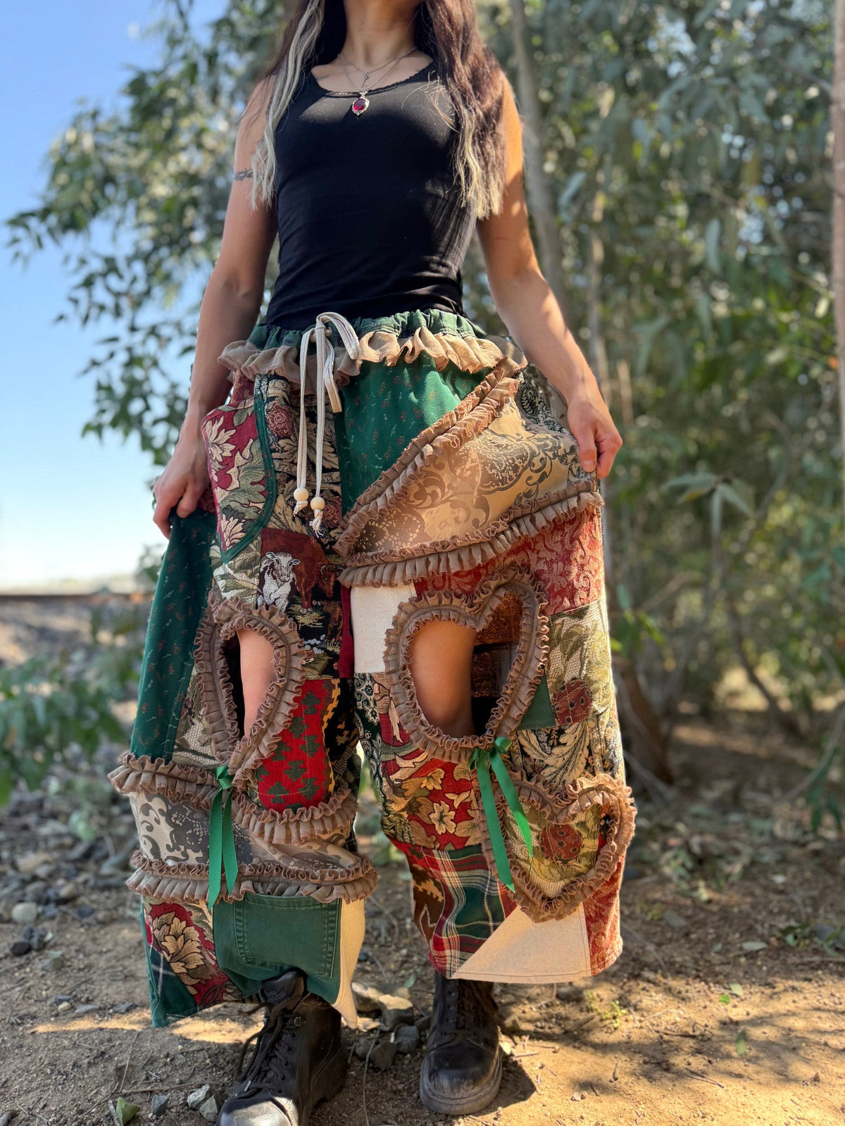 Upcycled Adjustable-Waist Pants