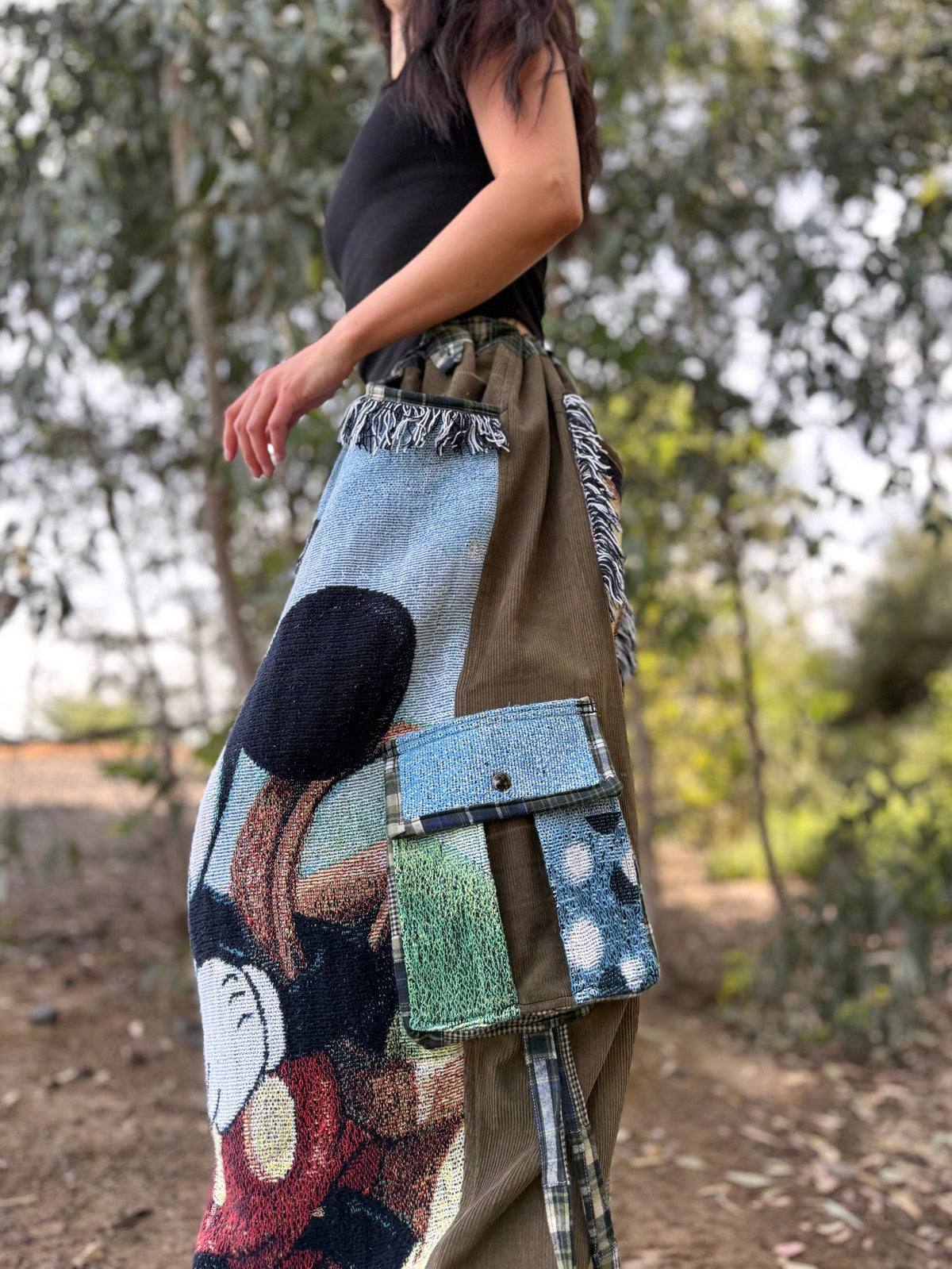 Upcycled Adjustable-Waist Pants