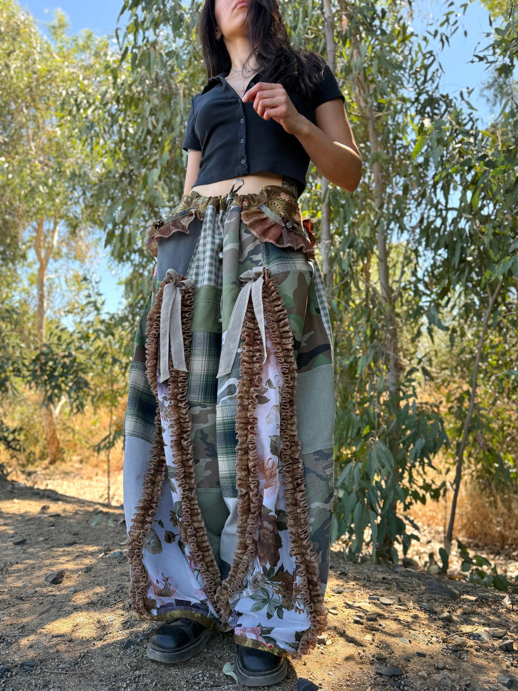 Upcycled Adjustable-Waist Pants