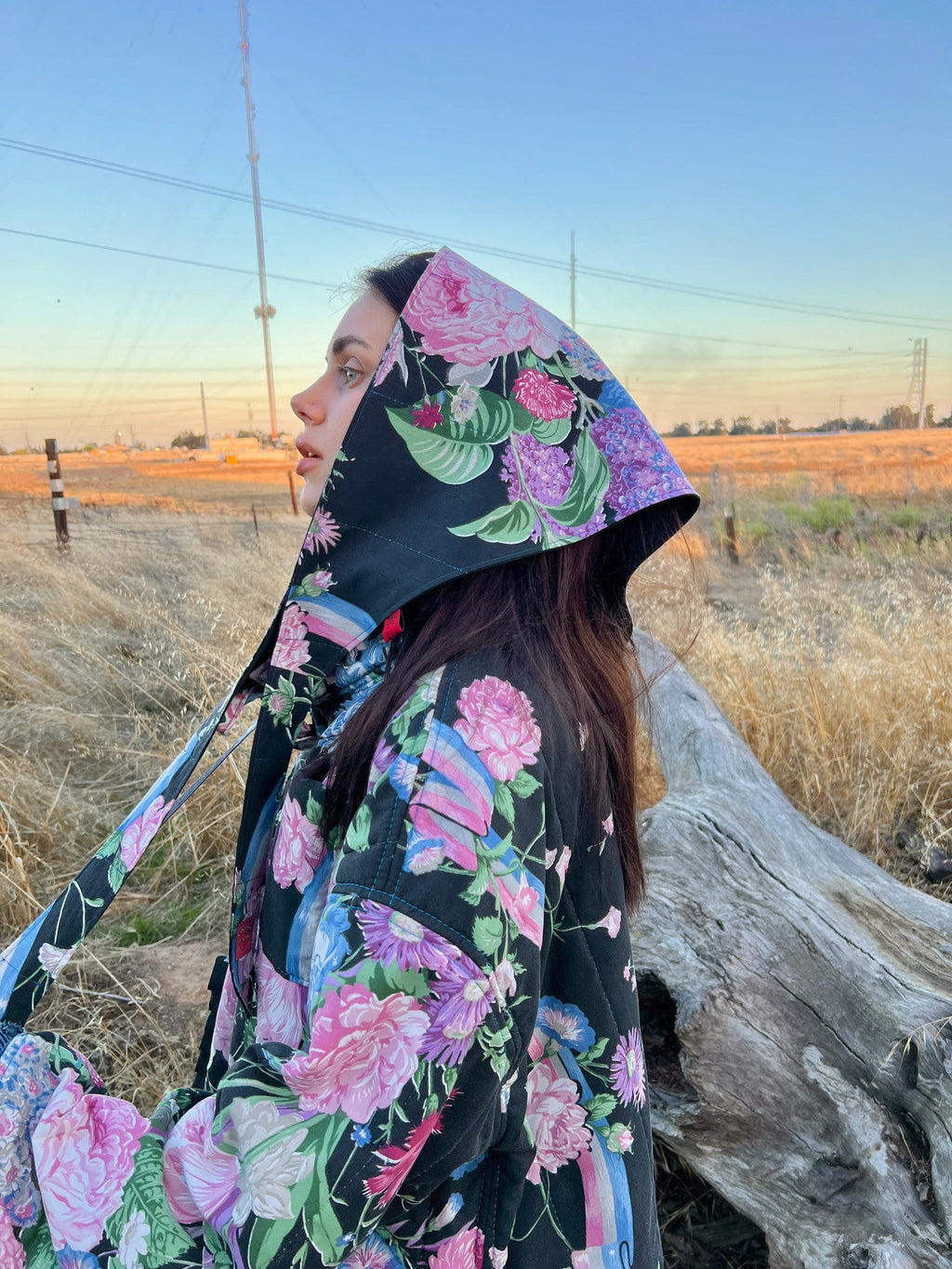 Upcycled Jacket & Headscarf Set