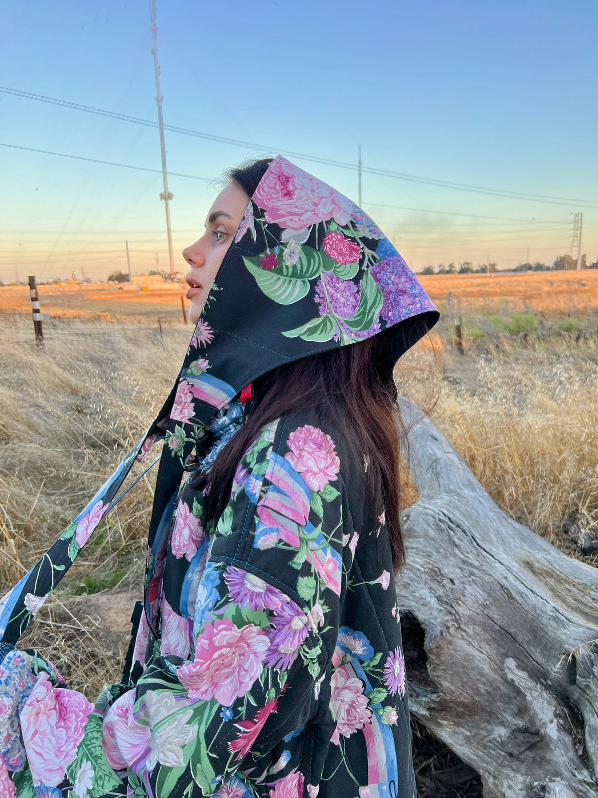 Upcycled Jacket & Headscarf Set