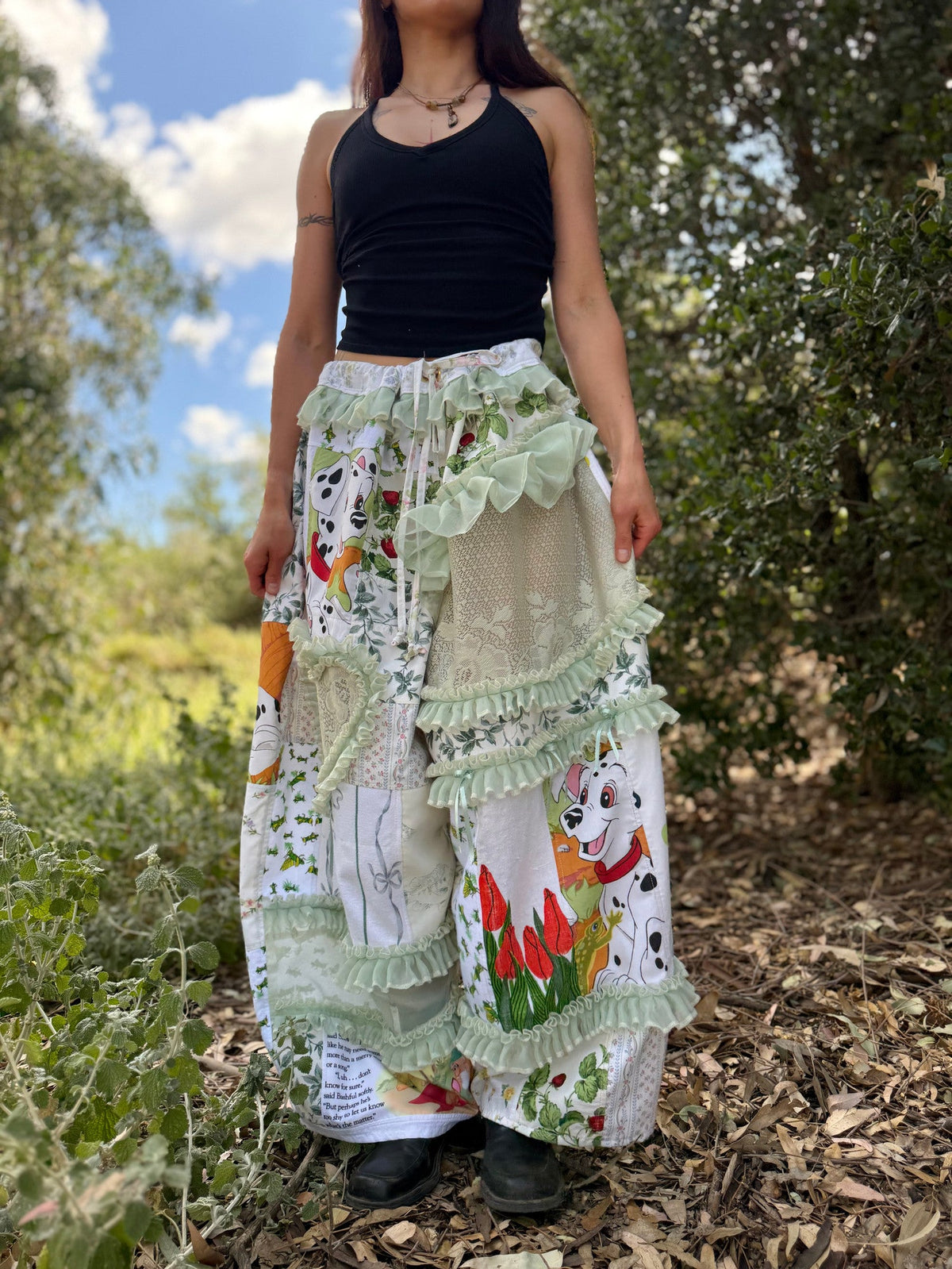Upcycled Adjustable-Waist Pants