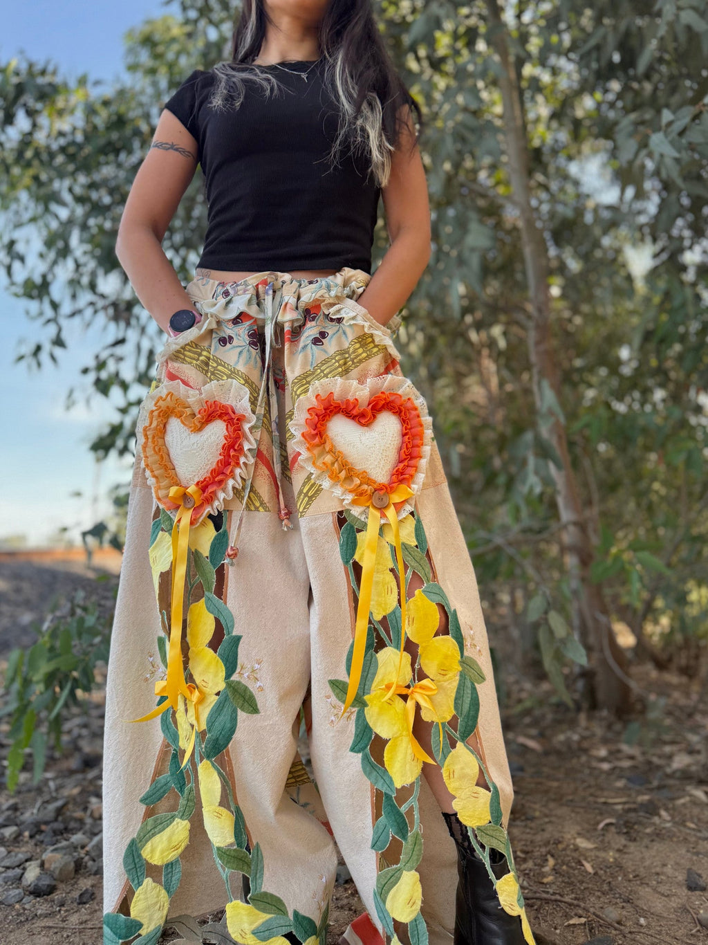 Upcycled Adjustable-Waist Pants
