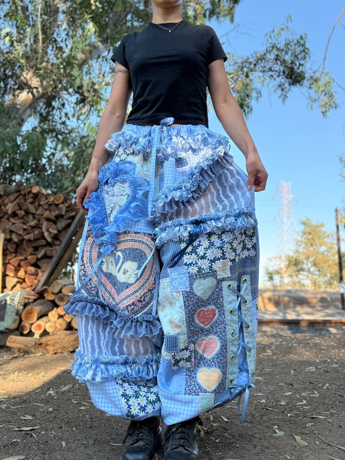 Upcycled Adjustable-Waist Pants