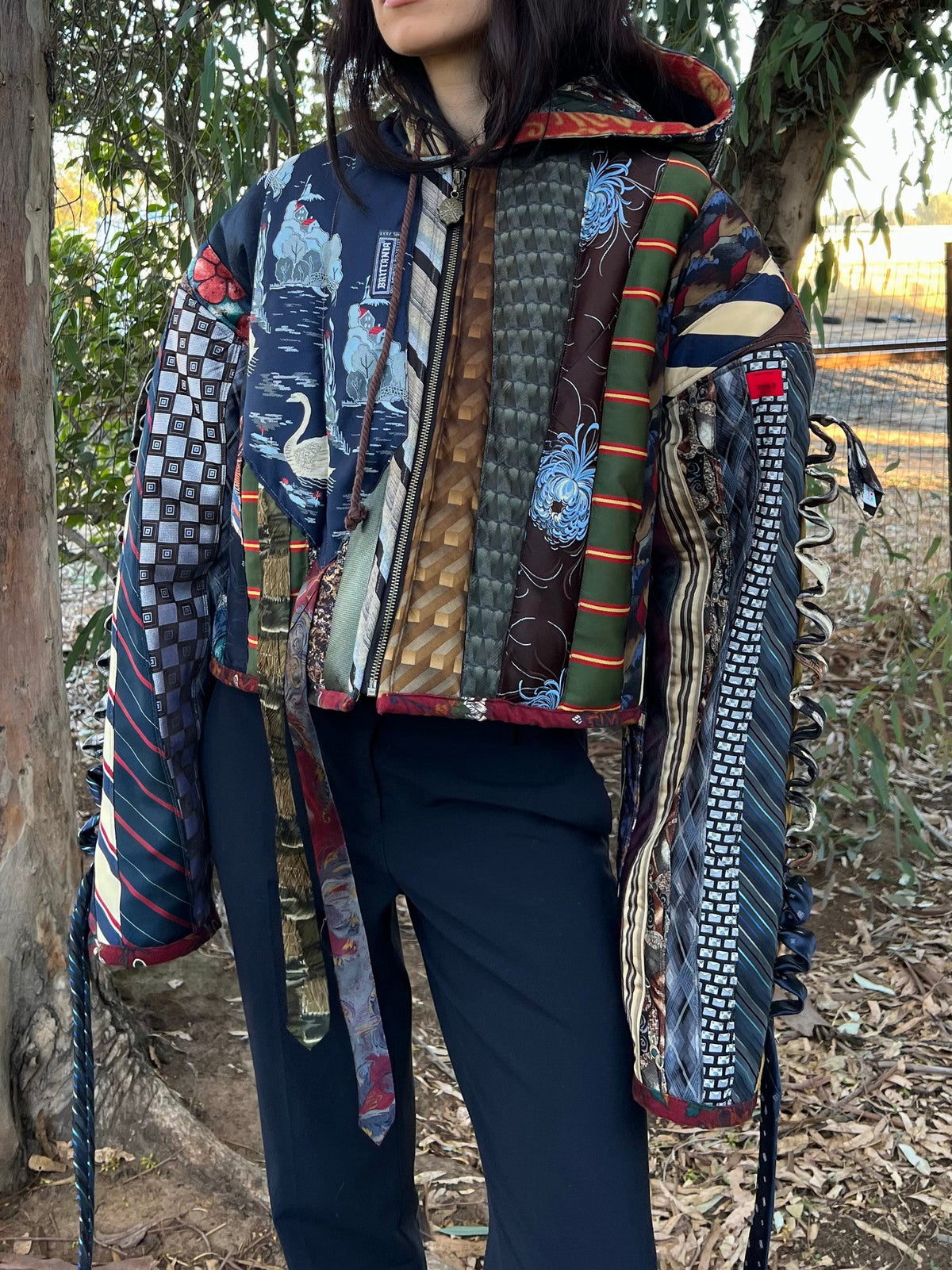 Upcycled Necktie Jacket