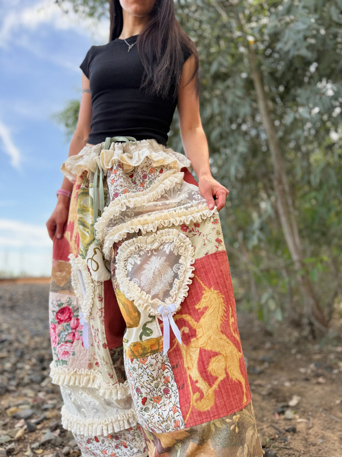 Upcycled Adjustable-Waist Pants