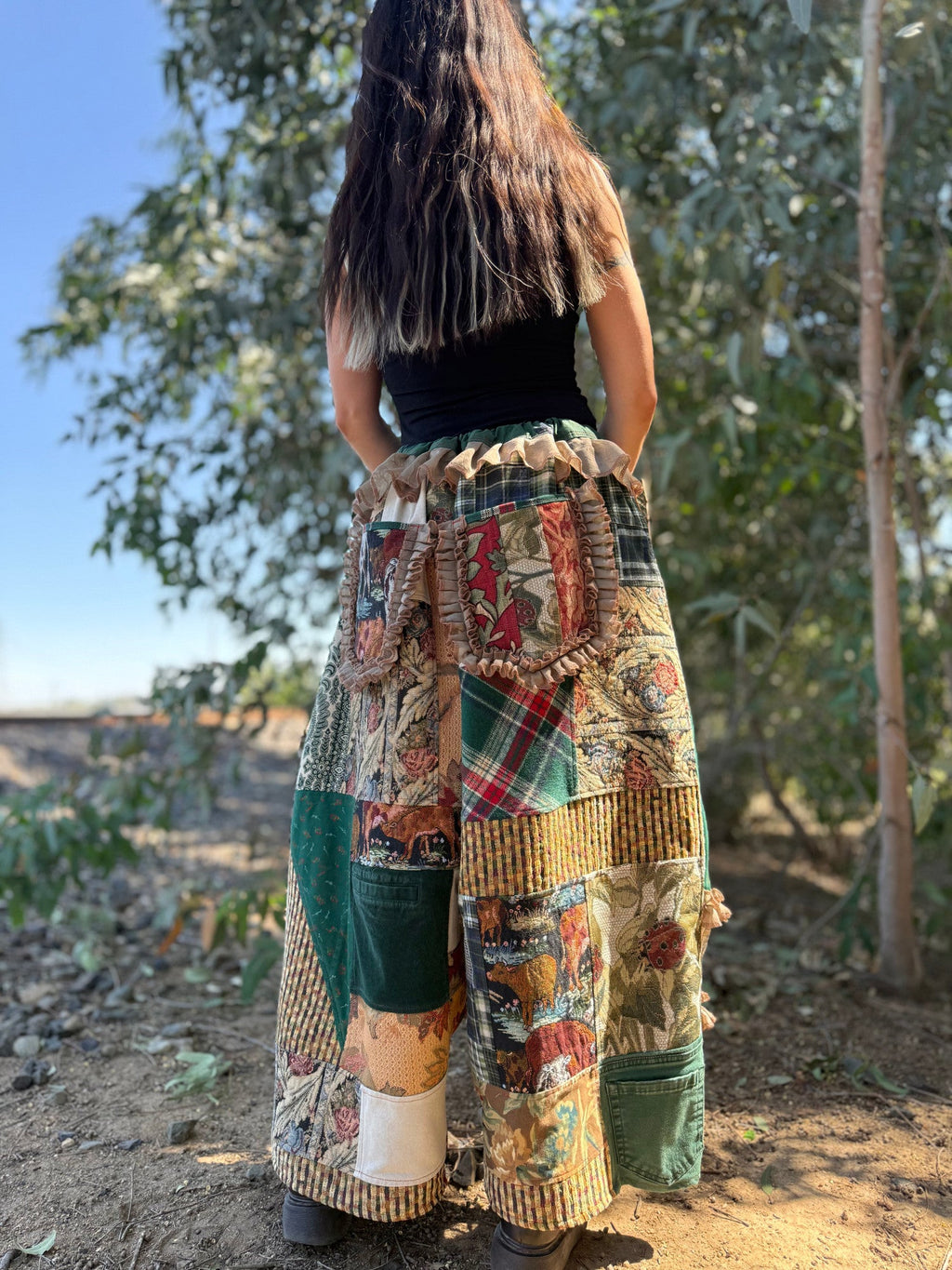 Upcycled Adjustable-Waist Pants