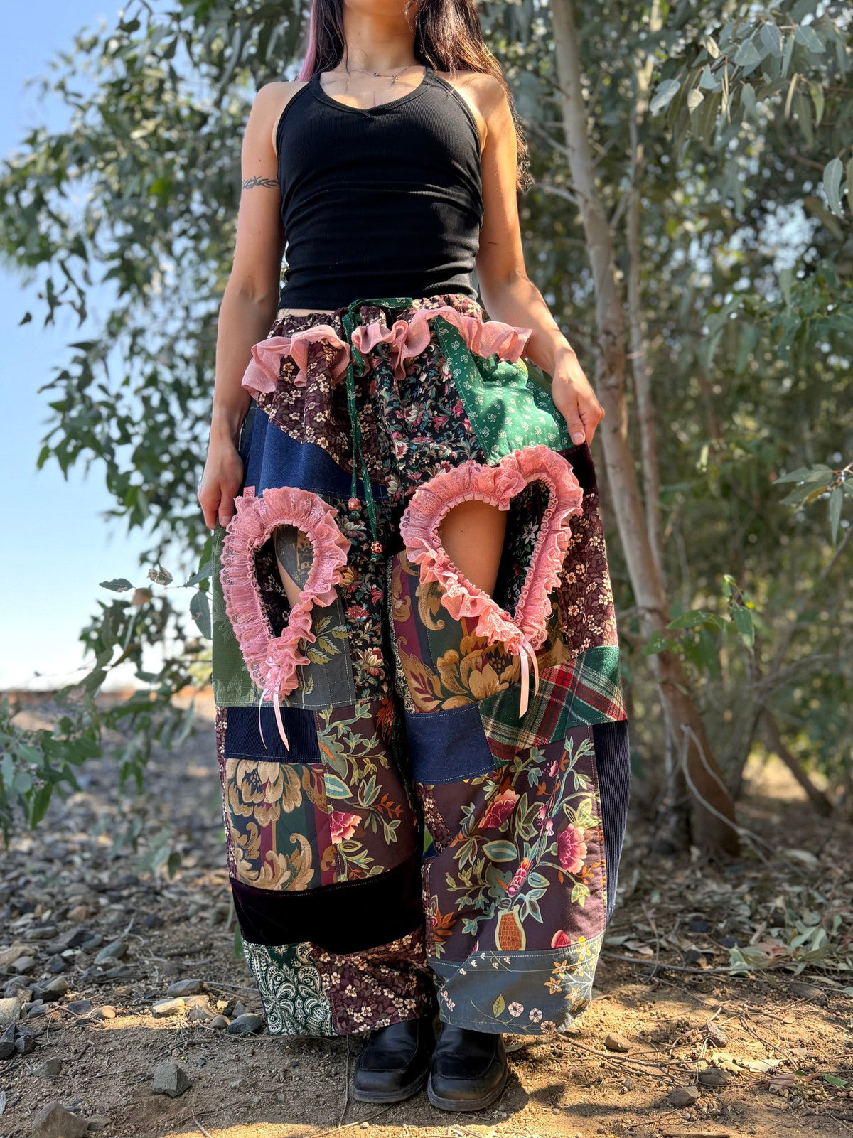 Upcycled Adjustable-Waist Pants