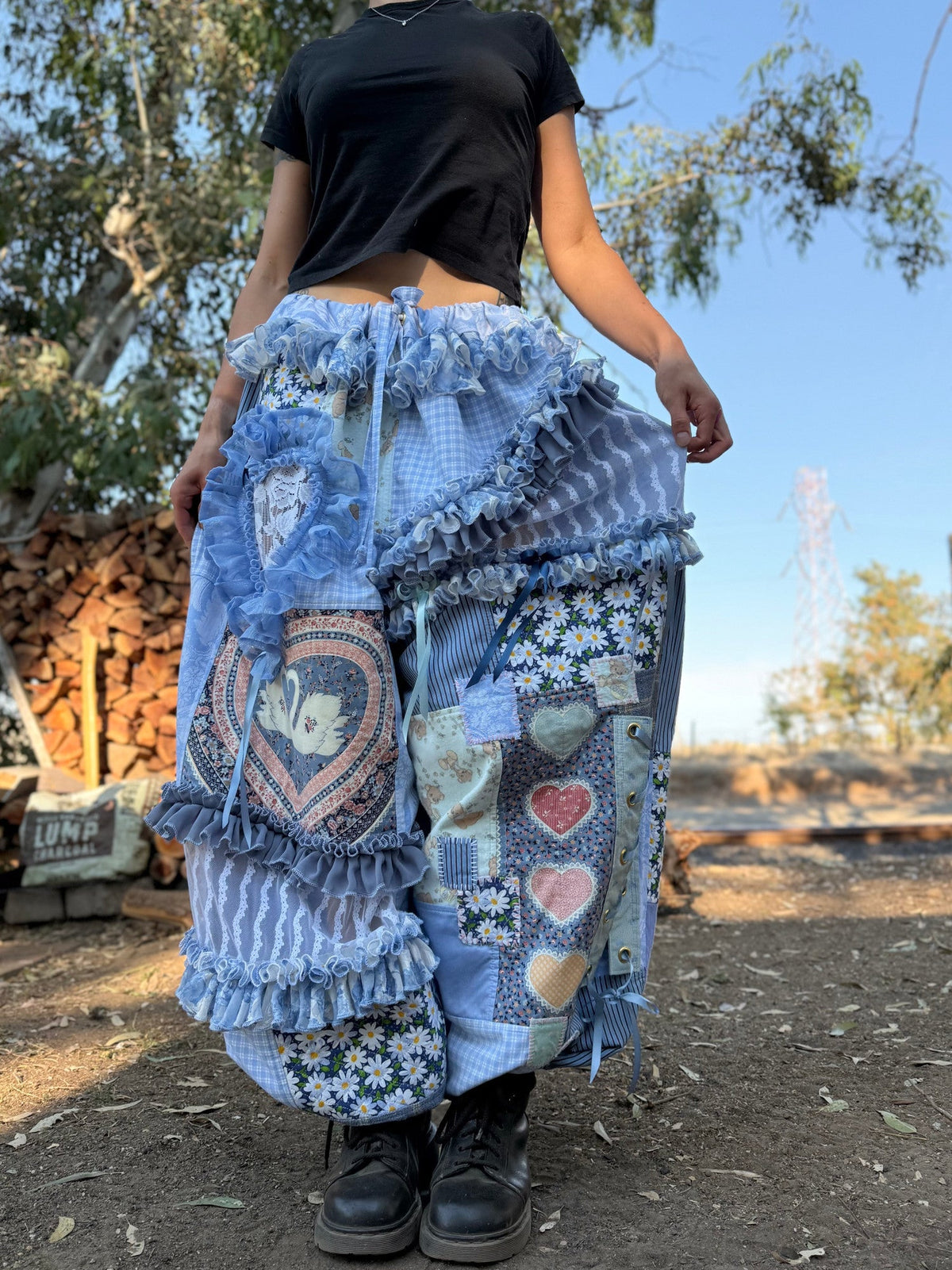 Upcycled Adjustable-Waist Pants