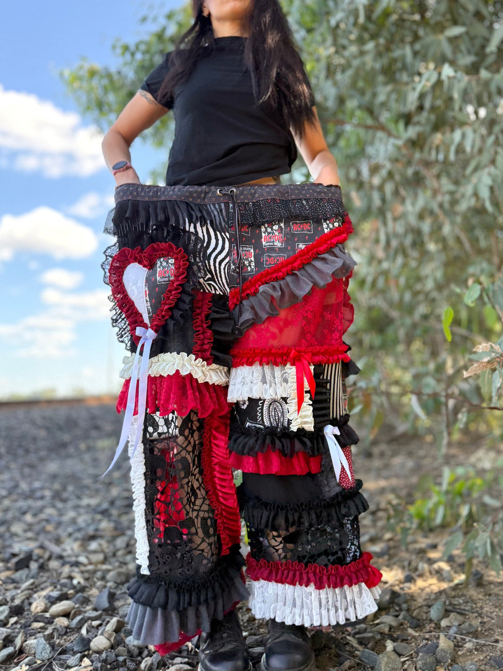 Upcycled Adjustable-Waist Pants