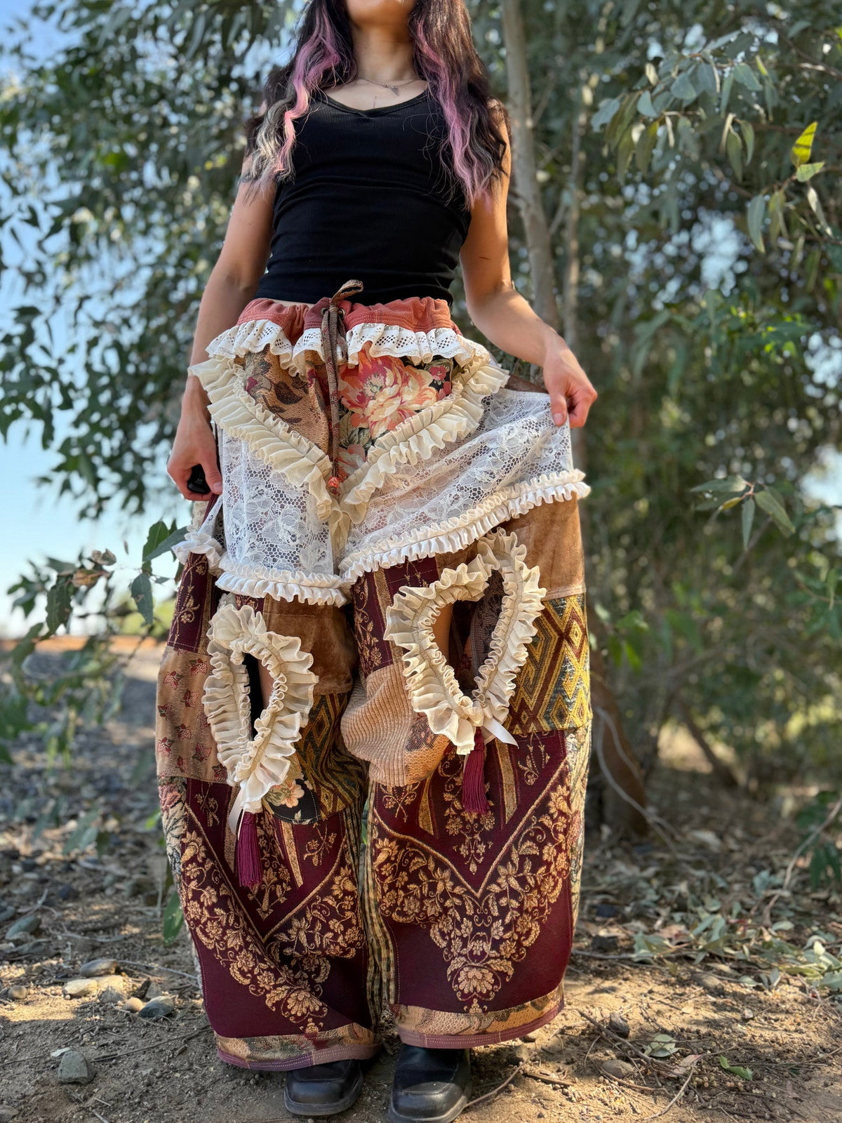 Upcycled Adjustable-Waist Pants