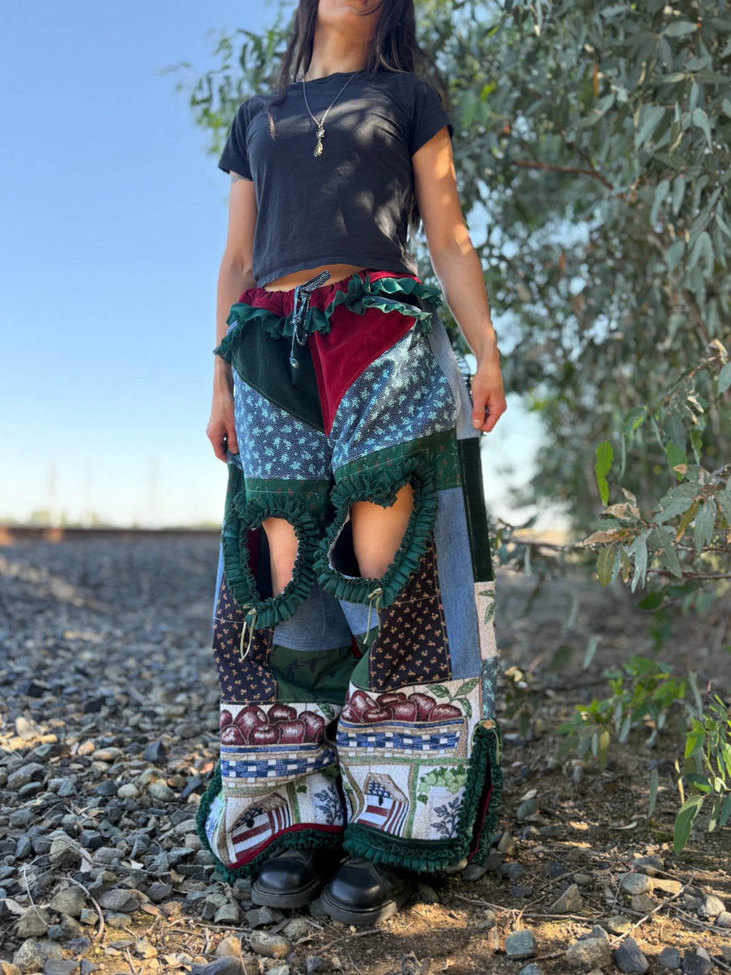 Upcycled Adjustable-Waist Pants