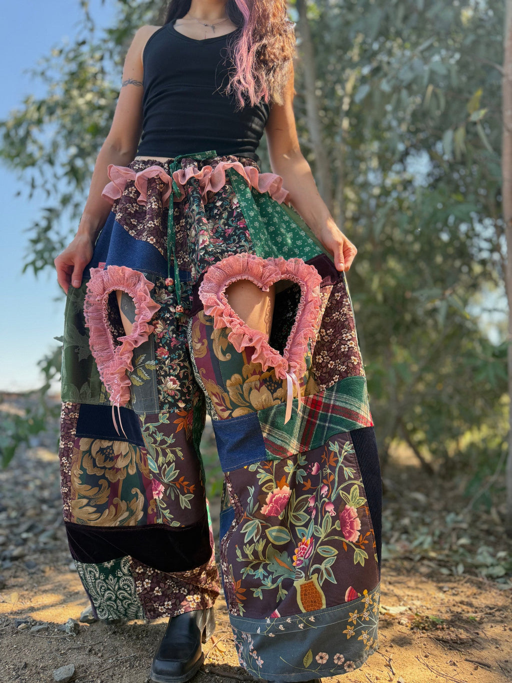 Upcycled Adjustable-Waist Pants