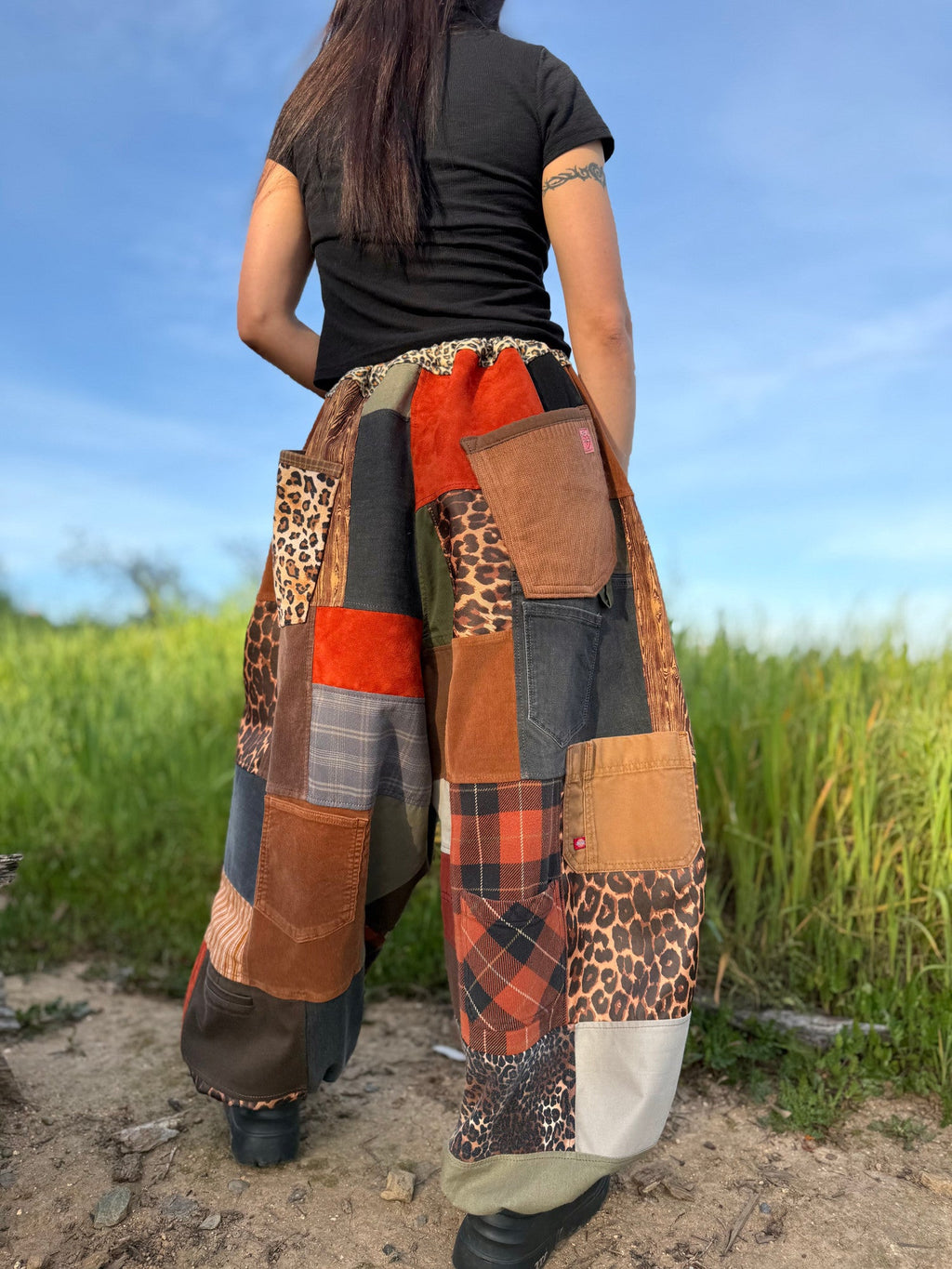 Upcycled Adjustable-Waist Pants