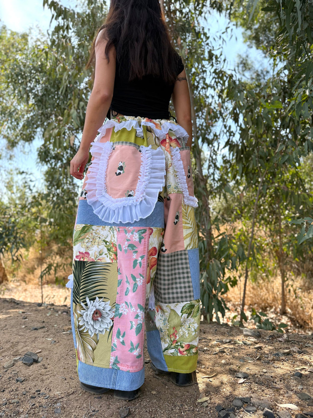 Upcycled Adjustable-Waist Pants