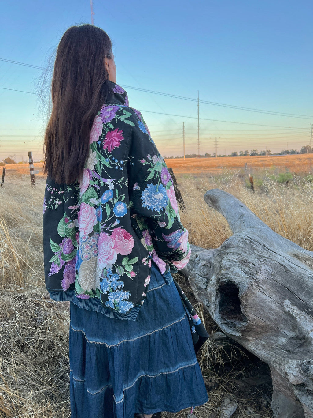 Upcycled Jacket & Headscarf Set