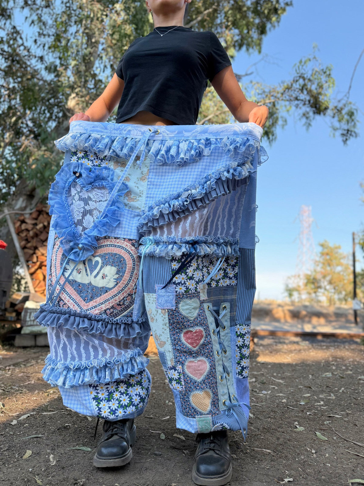 Upcycled Adjustable-Waist Pants
