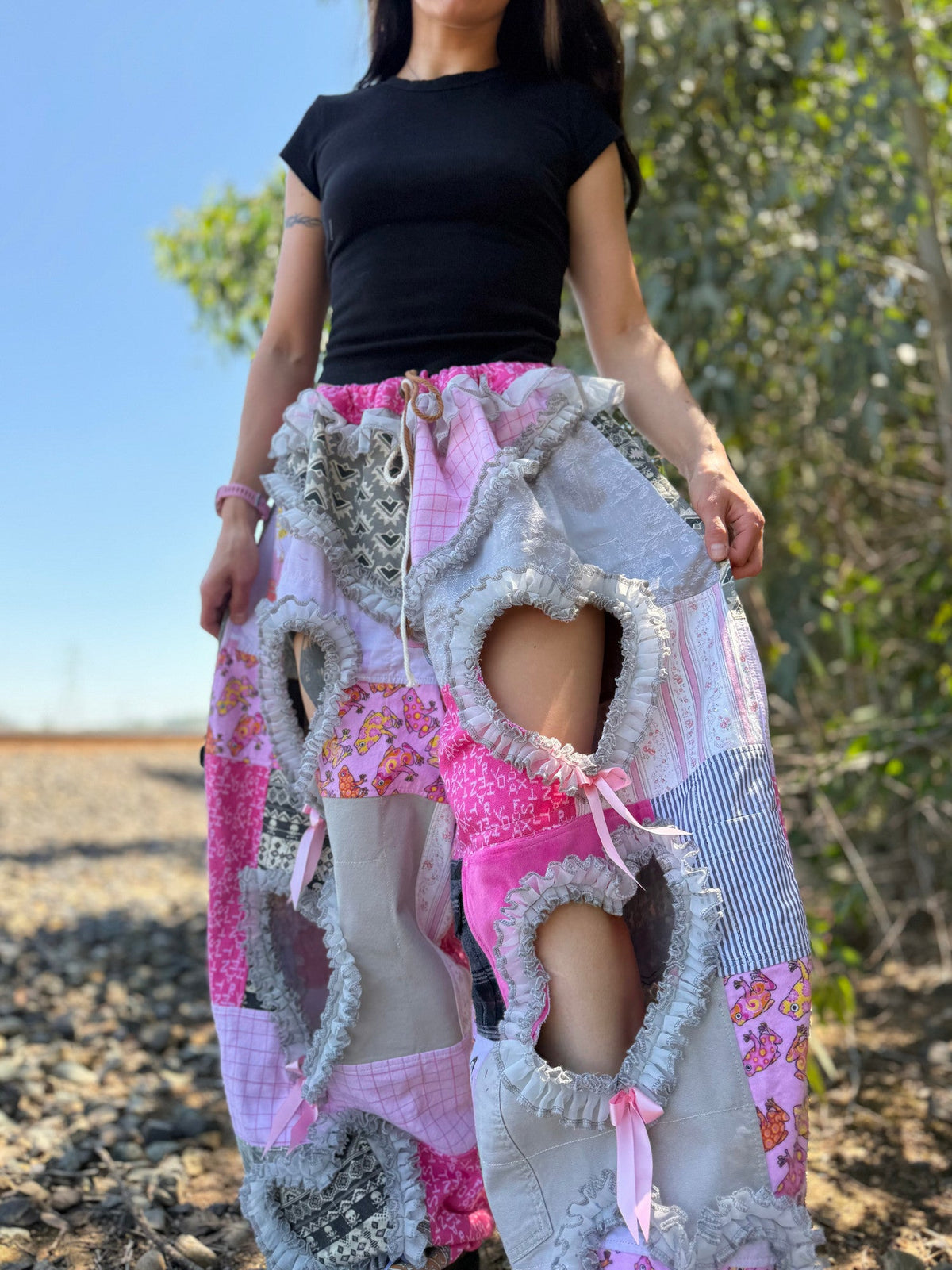 Upcycled Adjustable-Waist Pants