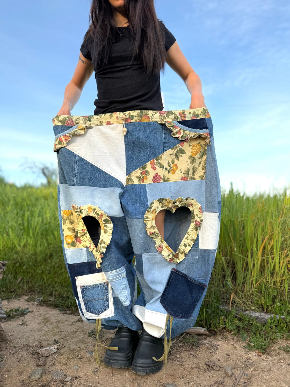 Upcycled Adjustable-Waist Pants