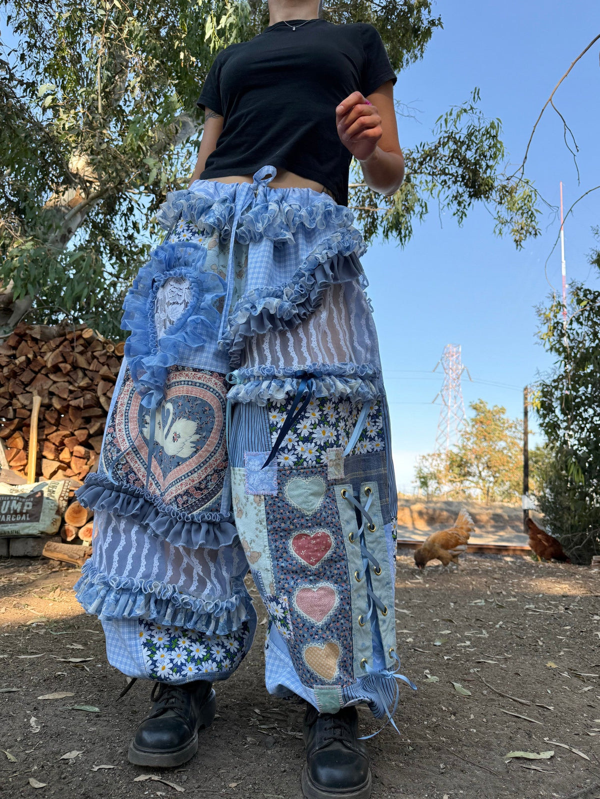 Upcycled Adjustable-Waist Pants