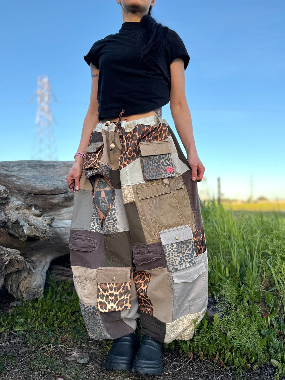 Upcycled Adjustable-Waist Pants