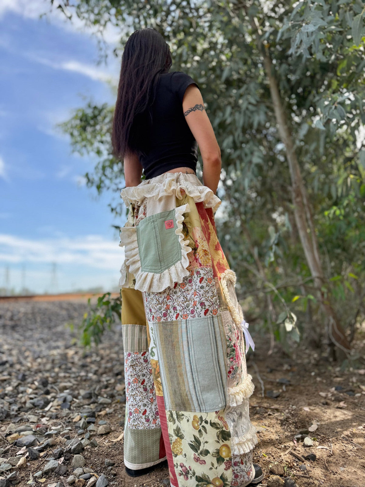 Upcycled Adjustable-Waist Pants