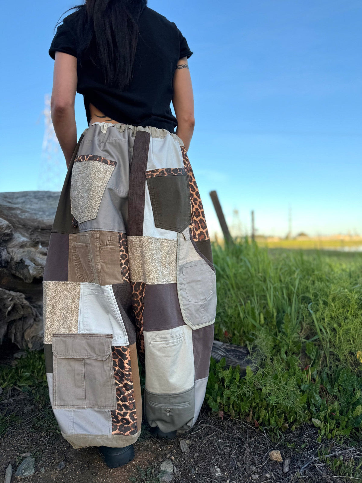 Upcycled Adjustable-Waist Pants