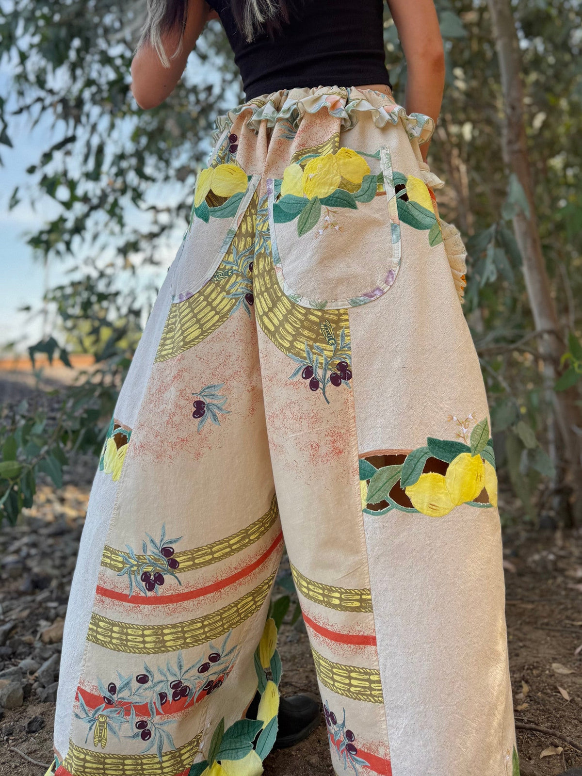 Upcycled Adjustable-Waist Pants