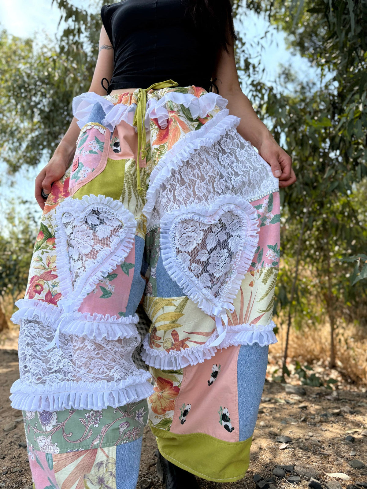 Upcycled Adjustable-Waist Pants