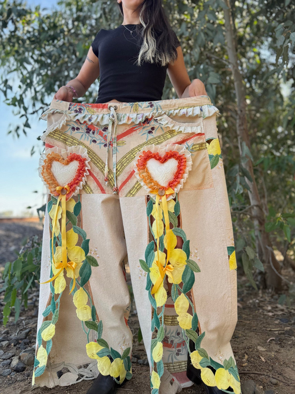 Upcycled Adjustable-Waist Pants