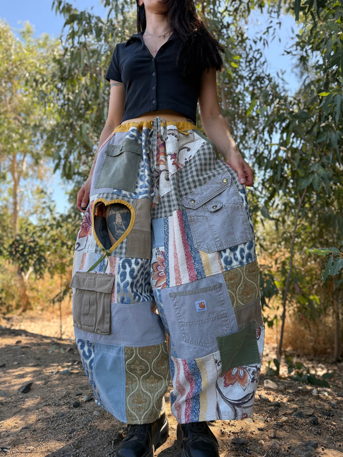 Upcycled Adjustable-Waist Pants