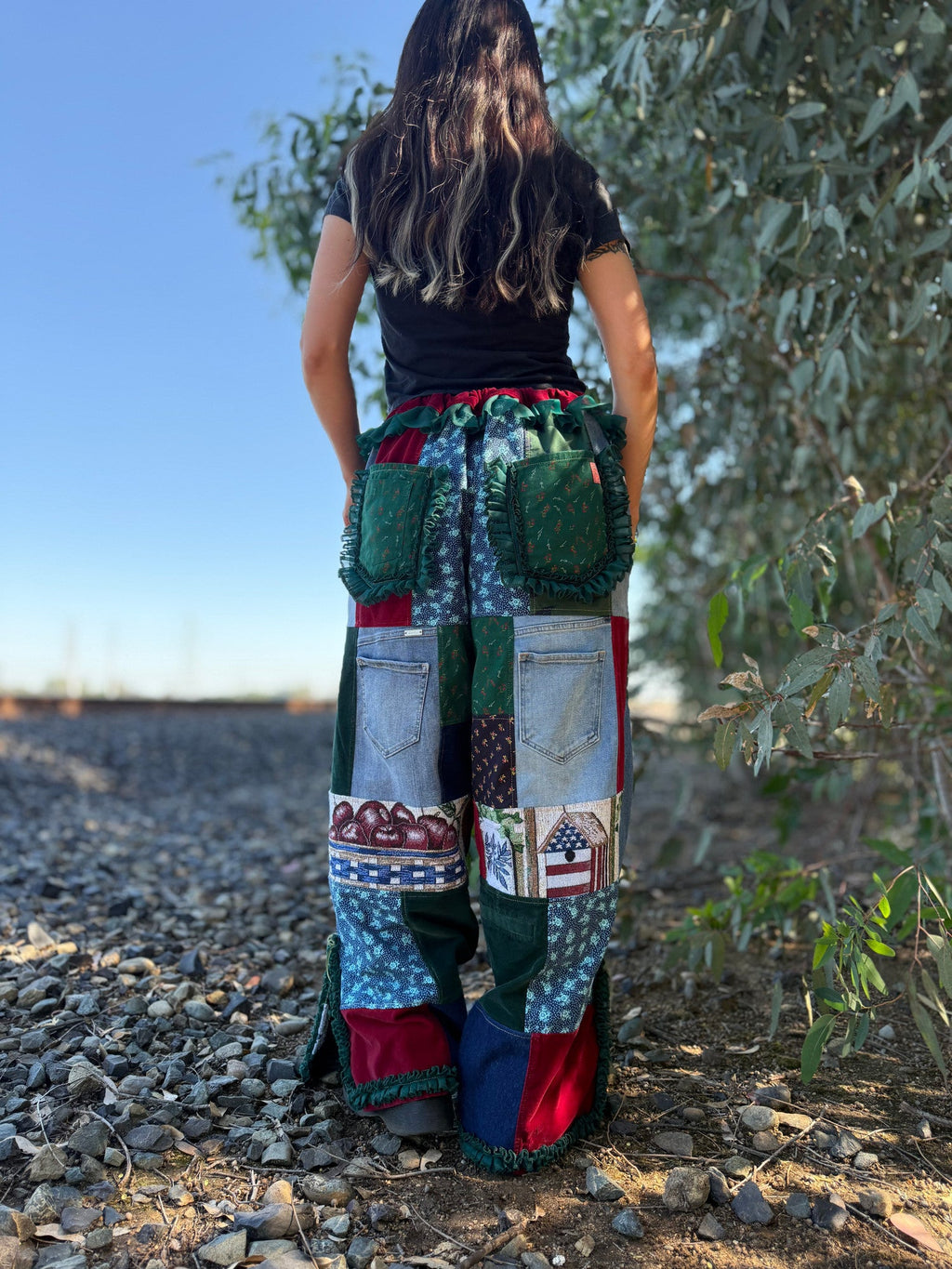 Upcycled Adjustable-Waist Pants