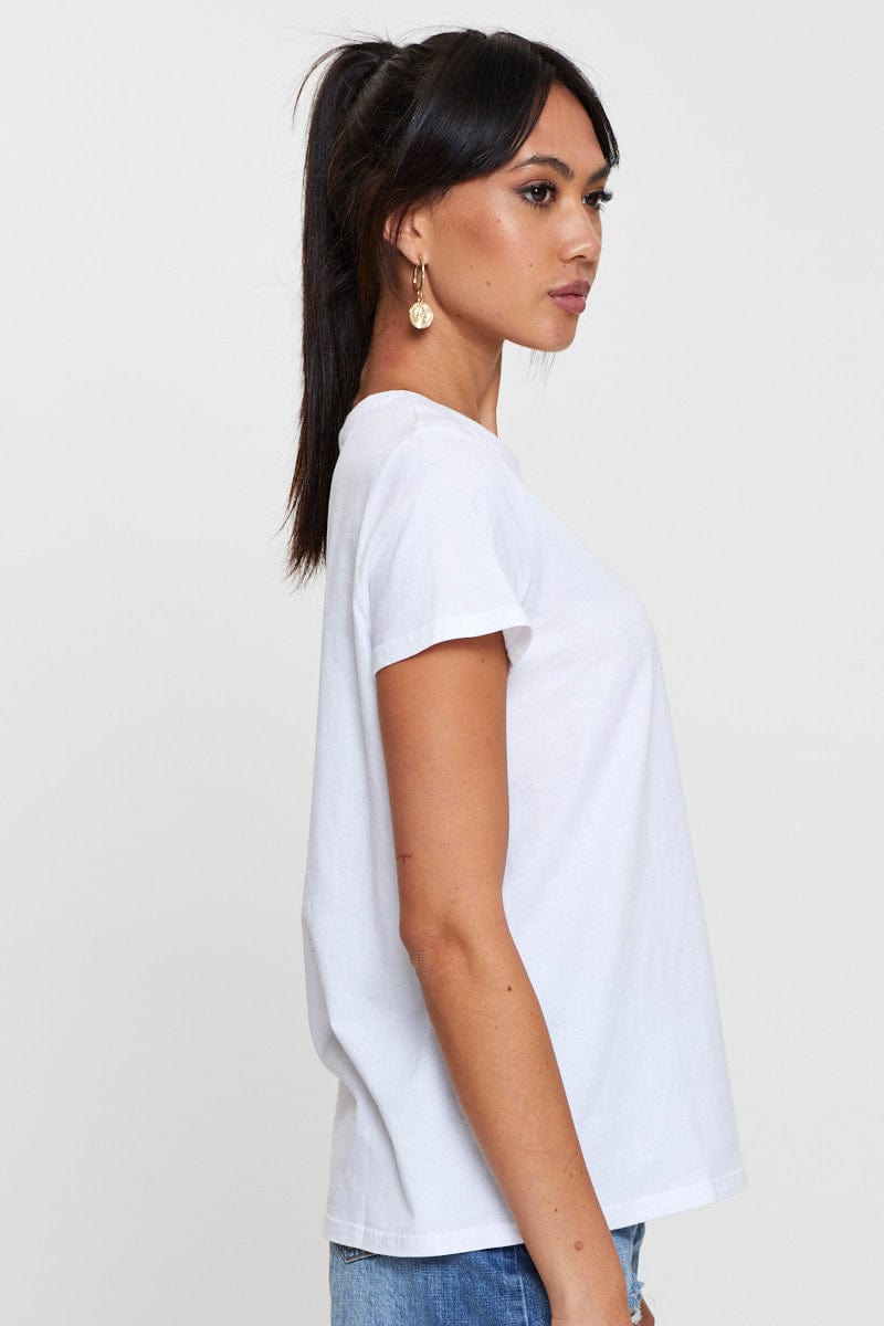 White Graphic T-Shirt Sleeve Length