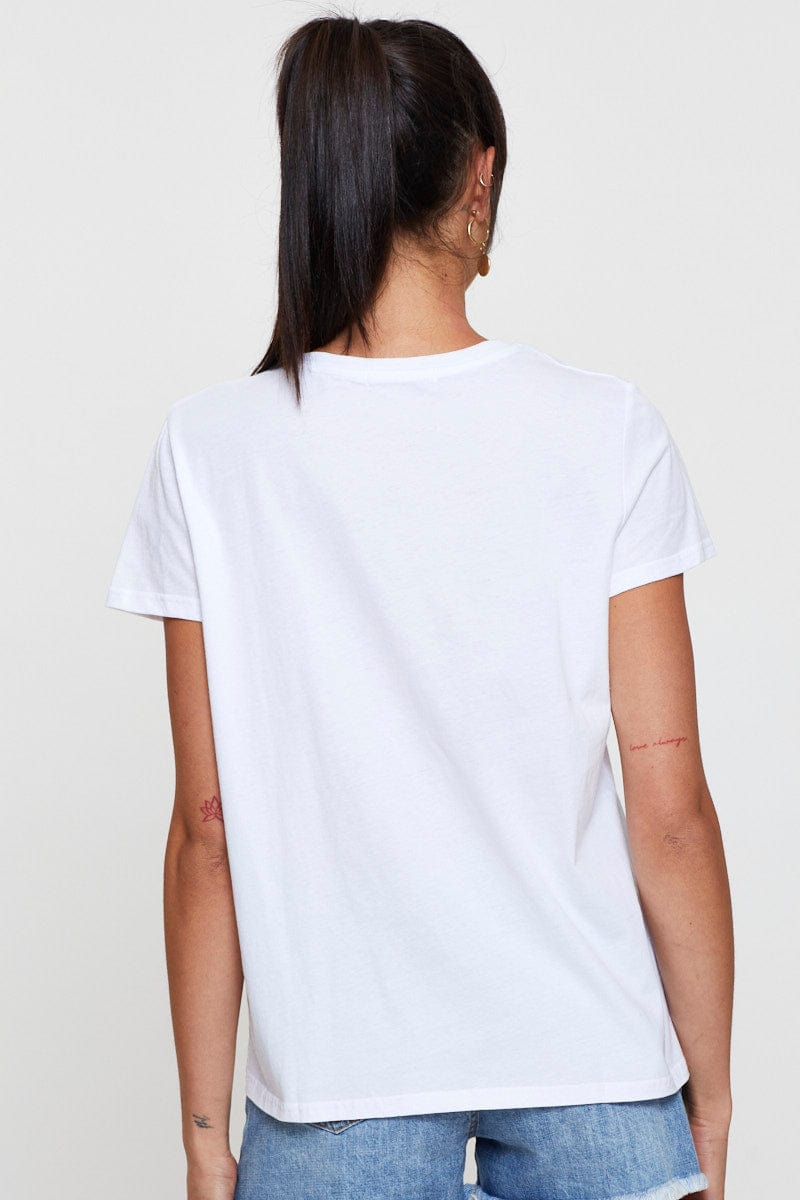 White Graphic T-Shirt Sleeve Length