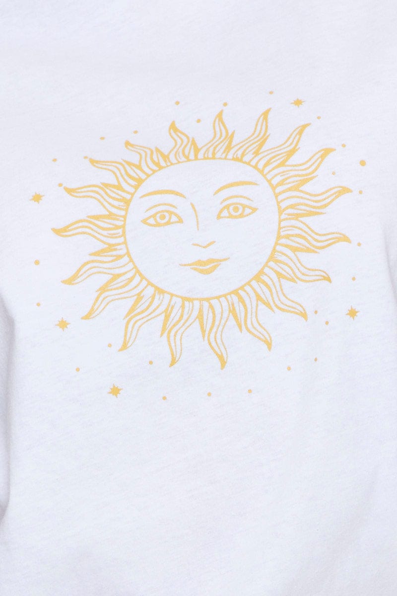 White Graphic T-Shirt Sleeve Length