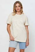 Beige Graphic T-Shirt Short Sleeve