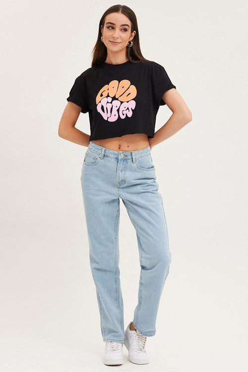 Black Graphic T-Shirt Short Sleeve