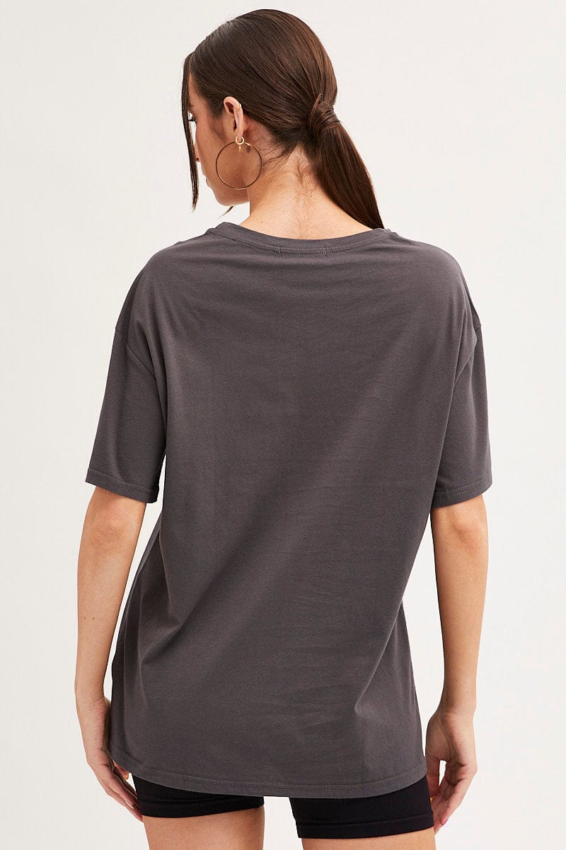 Black Zebra T-Shirt Crew Neck Oversized Cotton