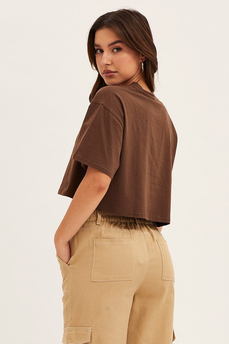 Brown Crew Neck T-Shirt