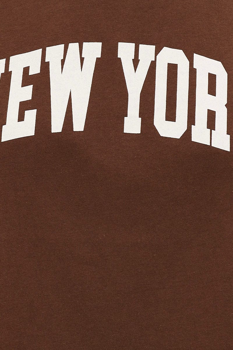 Brown Crew Neck T-Shirt