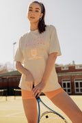 Grey Graphic T-Shirt Short Sleeve Embroided